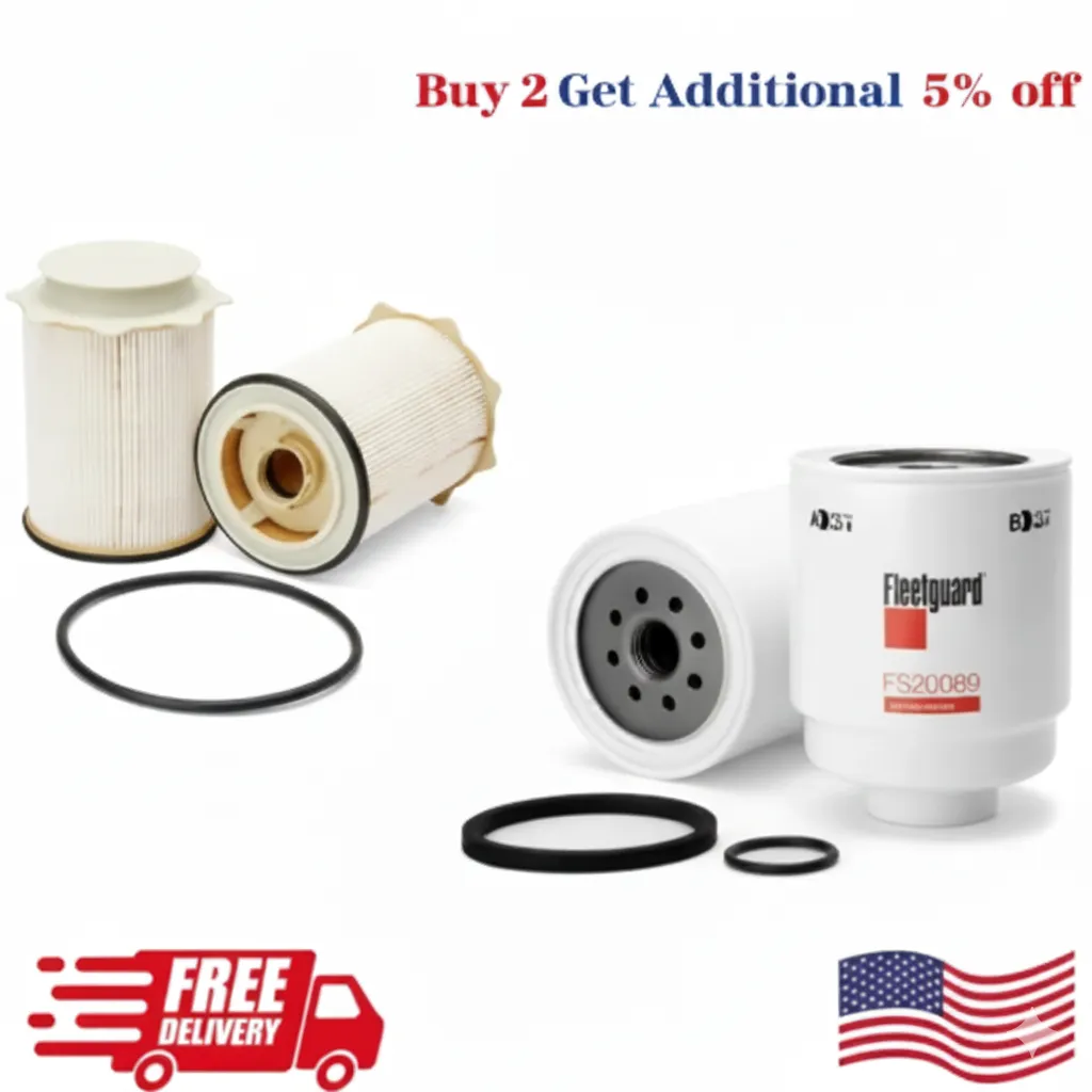 Fleetguard FS43255 – FS20089, Water Separator Fuel Filter Kit, Dodge Ram 2500-5500 Diesel Fuel Filter, Best 6.7L Cummins Diesel Engine